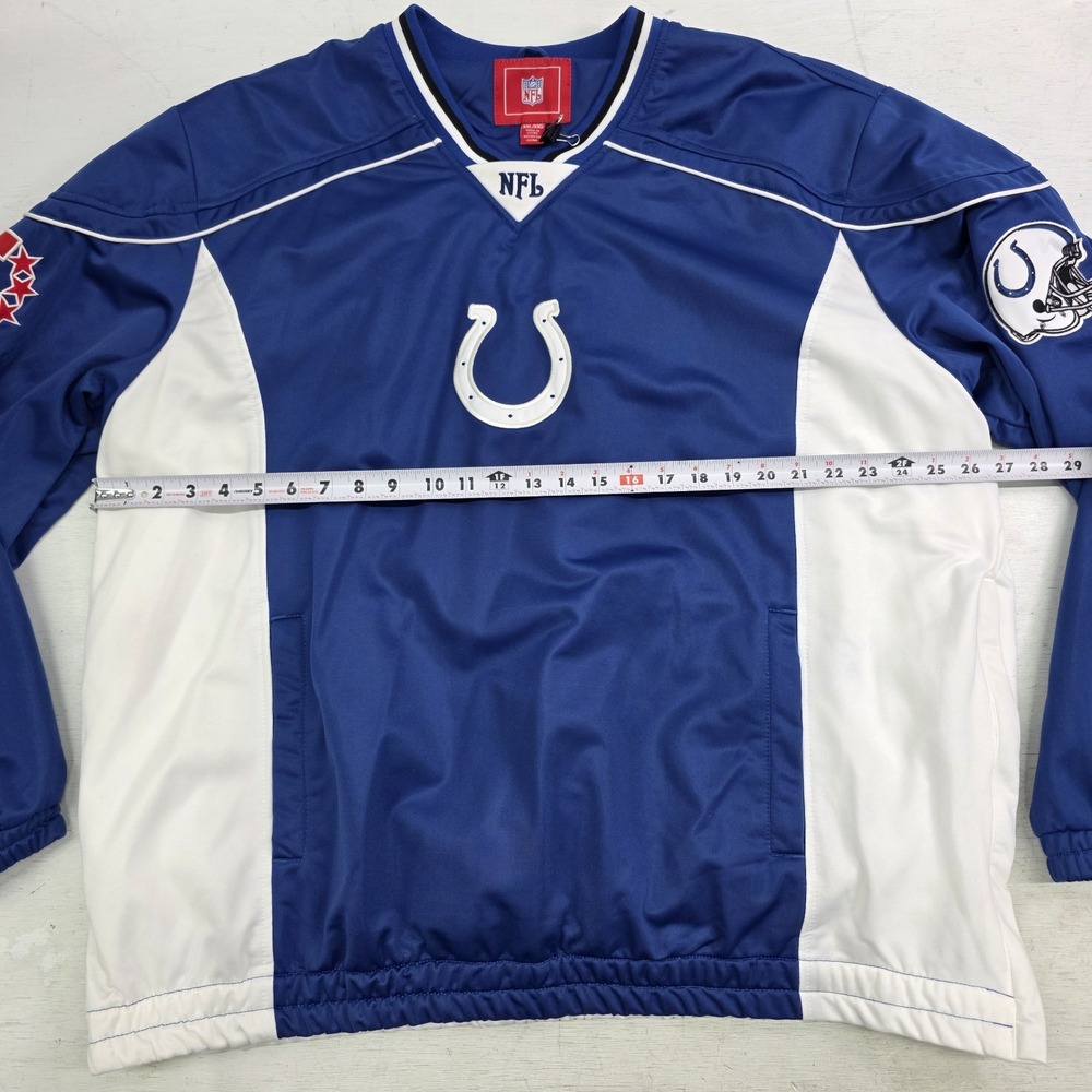 Indianapolis Colts Vintage NFL G-III Heavy Pullover Windbreaker Jacket Men's 2XL - Picture 14 of 16